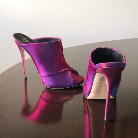 Giuseppe Zanotti Purple Velvet 7.5M SlipOn Slipper - Picture 7 of 8